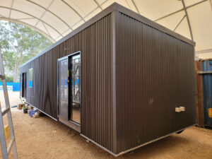 Brown portable building of alan frost product range By Elite portables