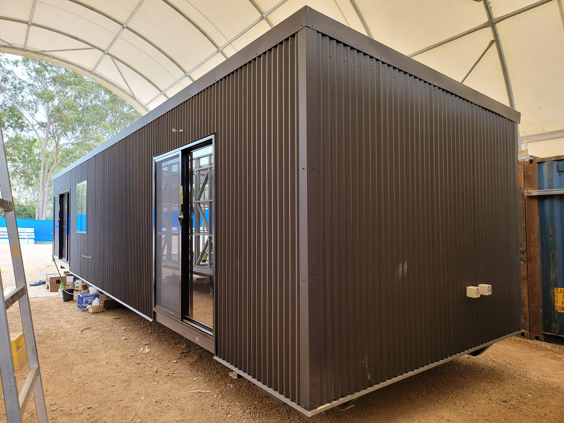 Brown portable building of alan frost product range By Elite portables