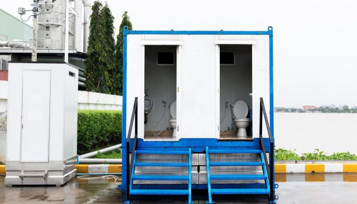 Portable Toilet in Construction Site