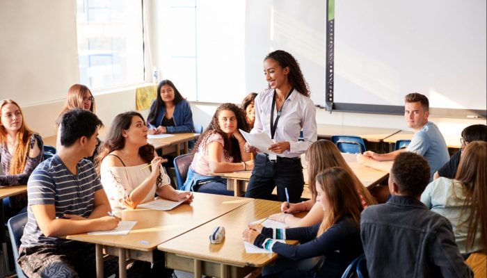 Students in Portable Classroom